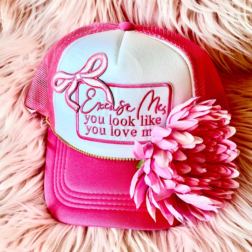 Excuse Me Pink Floral Women's Cap